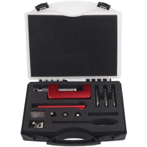 Vtizikl derive chaine moto,Outil Rivetage Chaine Moto Did,Ensemble D'Outils De Rivetage De Chaîne,12 Pièces Ensemble D'Outils De Rivetage Universels Pour Coupe-Chaîne De Moto Avec Boîte De Rangement P