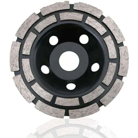 Vtizikl Disque Diamant, Diamant à Meuler Béton 230 x 22,2 mm Double Rangée, Meule Diamantée Universelle pour Poncer Béton, Pierre, Granit Chape, Maçonnerie, Usage Universel