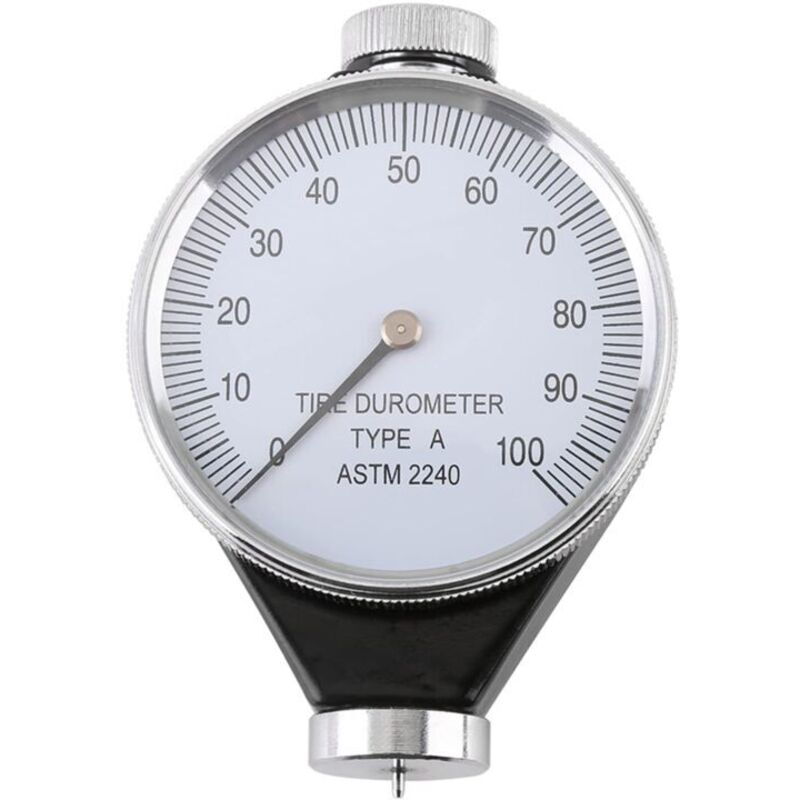 Vtizikl Duromètre Testeur de dureté pour Pneus Caoutchouc Verre Résine Cuir Modèle A/O/D Cadran 0-100(Modèle A)