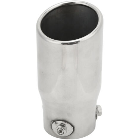 Vtizikl Embout d'échappement en acier inoxydable, entrée 63mm, sortie 76mm, longueur 150mm, universel pour voiture