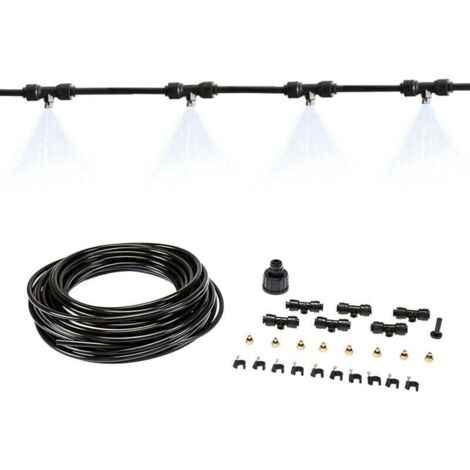 Vtizikl Ensemble de pulvérisation d'eau de refroidissement extérieure, brumisation et humidification pour terrasse, 8 mètres (26 pieds)