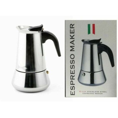 Vtizikl Espresso Maker Caffettiera Moka Macchinetta Caffè 6 Tazze Acciaio Inox -
