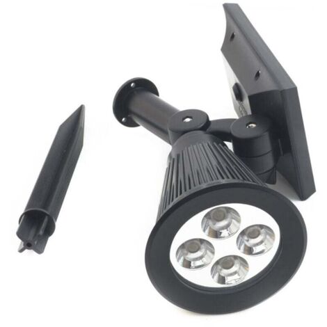 Vtizikl Faretto A Led Luce Bianca Con Pannello A Energia Solare Picchetto Giardino Ip65 -