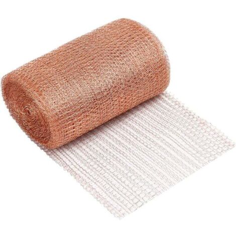 Vtizikl Filet anti-nuisibles en cuivre 9M, maille de cuivre tricotée flexible, filet filtrant en cuivre, protection de clôture en cuivre pour jardin, répulsif contre les insectes, les rongeurs et les 