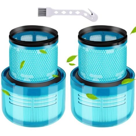 Vtizikl Filtres Compatible avec Dyson V6 V8 V11V12 V15 Detect Absolute, 2 Pcs Filtre de Remplacement pour Aspirateur Dysons, Bleu