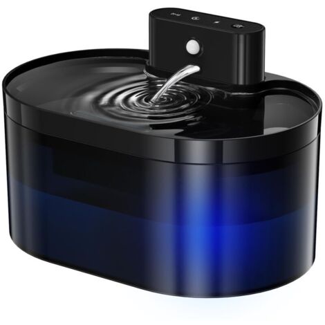 Vtizikl Fontaine à Eau sans Fil pour Chat - Distributeur Automatique d'eau pour Animaux 2.2L Rechargeable avec Détecteur de Mouvement - Fontaine pour Chats d'Intérieur
