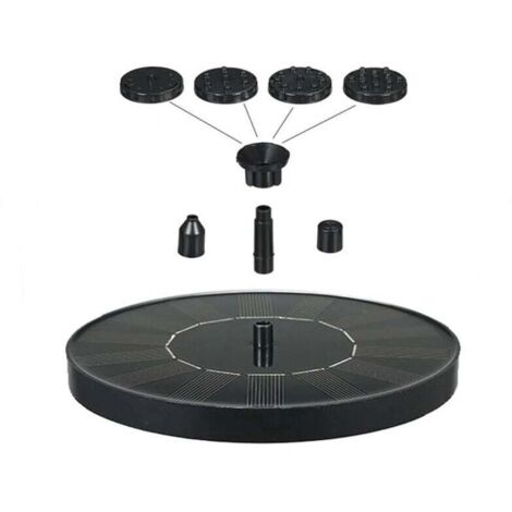 Vtizikl Fontaine solaire d'extérieur pour jardin, bain d'oiseaux solaire de 1,4 W, idéale pour bassin d'agrément, bassin extérieur, jardin