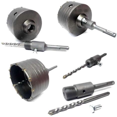Vtizikl Fresa Carotatrice A Tazza Per Muro Da 30mm A 130mm + Asta Da 11 Cm Sds Plus - 60 mm
