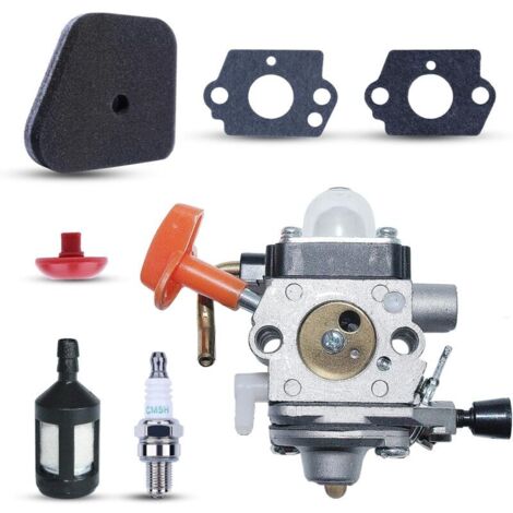 Vtizikl FS90 Carburateur C1Q-S174 pour Stihl FS90 FS90 R FS87 FS87R FS100 FS110 FS110R pour FS FC KM Débroussailleuse Tondeuse Séries avec Bougie d'Allumage Filtre à Air Filtre à l'huile