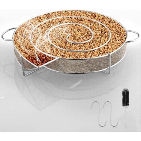 Vtizikl Générateur de Fumée Froide Ronde, Générateur de Fumée Froide pour Fumoir, Générateur de Fumée Froide en Acier Inoxydable, Fumoir a Froid pour Fumoir Fumage Viande Poisson Grille Barbecue