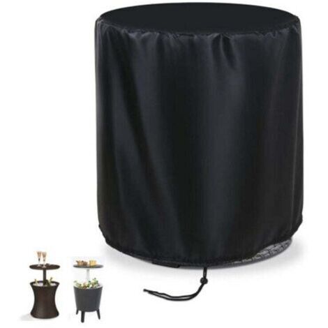 Vtizikl Housse de table ronde 52x58cm – Tissu Oxford 190T – Protection contre intempéries – Pour refroidisseurs et tables d'extérieur