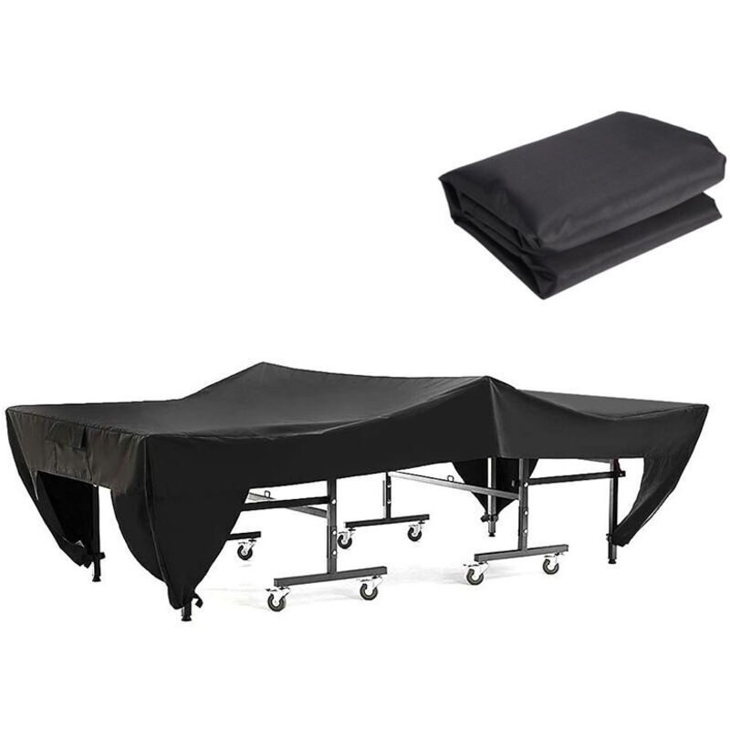 Vtizikl Housse Table Ping-Pong, Housse De Table De Tennis De Table, ImperméAble, Contre Neige Pluie UV pour Intérieur Et Extérieur, 280 x 153 x 73cm
