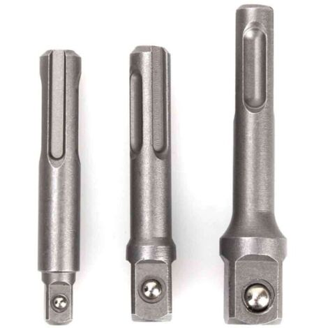 Vtizikl Jeu d'adaptateurs pour douilles 3 pièces - hexagonal sur carré pour perceuses, douilles, visseuses et porte-embouts, 1/4, 3/8, 1/2 pouce