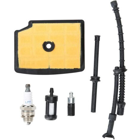 Vtizikl Kit de Remplacement de Tuyau de Carburant de Bougie d'allumage de Filtre à Air pour MS200T pièces de tronçonneuse Accessoires de scie à chaîne A