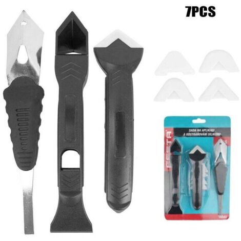 Vtizikl Kit  Professional pour joints d'étanchéitéKit complet de nivellement et de réparation de joints en silicone, comprenant un ouvre-cartouche et 5 tailles de joints différentesKit d'outils de lis