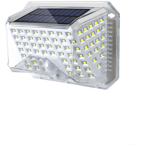 Vtizikl Lampe Solaire Exterieur LED Lumiere Eclairage avec Detecteur de Mouvement 270° Angle IP65 Etanche Spot Solaire Extérieur Sans Fil pour Jardin Porche Balcon
