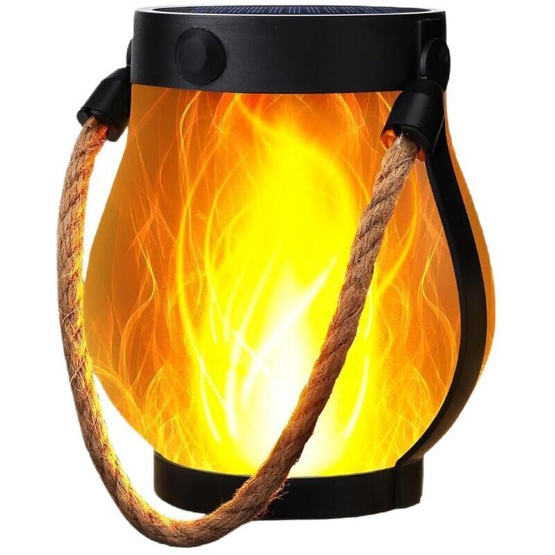 Vtizikl Lampe Solaire Extérieur Suspendue Étanche IP65 - Lanterne Jardin Flamme Réaliste, Auto Détection pour Terrasse/Balcon/Patio - Éclairage Déco