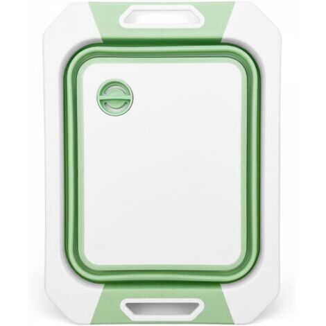 Vtizikl Lavage/égouttage/coupe, grande passoire pliable avec planche à découper, planche à découper en plastique avec passoire, panier égouttoir de cuisine