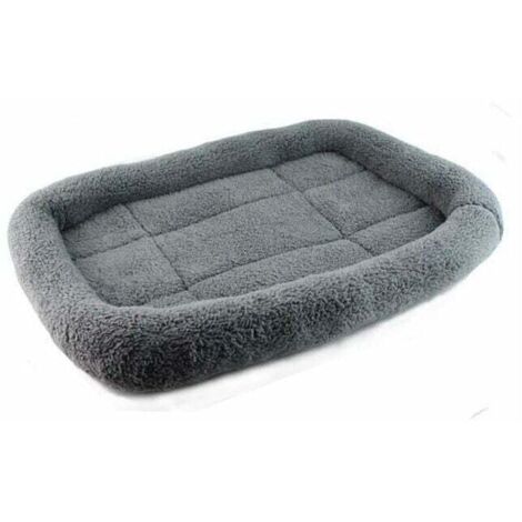 Vtizikl Lit rectangulaire rembourré en cachemire doux et confortable, facile à nettoyer Pour chien et chat Avec bords ronds