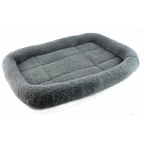 Vtizikl Lit rectangulaire rembourré en cachemire doux et confortable, facile à nettoyer Pour chien et chat Avec bords ronds
