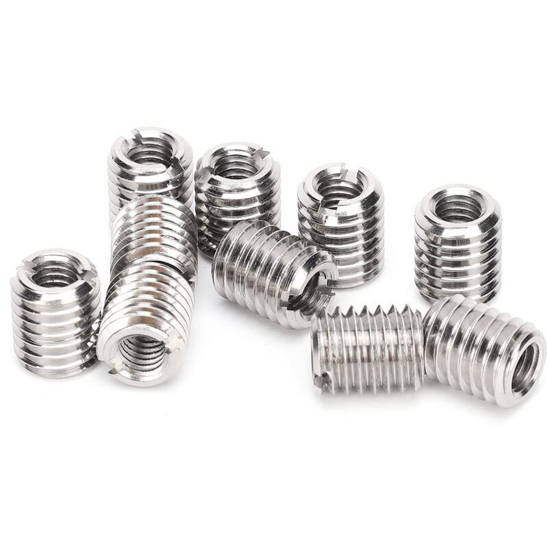 Vtizikl Lot de 10 écrous Filetés, écrou Réducteur de Filetage M6 X 1,0 Femelle et M10 X 1,5 Mâle Réducteur de Filetage Autotaraudeur Inserts de