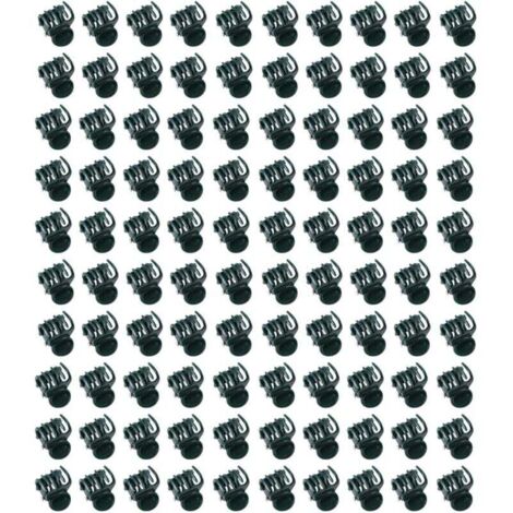 Vtizikl Lot de 100 mini pinces à orchidées en plastique, clips de support pour plantes de jardin, clips droits faciles à utiliser, clips de support durables pour tiges, vignes, fleurs de jardin