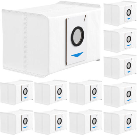 Vtizikl Lot de 12 sacs pour aspirateur robot ECOVACS DEEBOT X1 OMNI Turbo T10 T20 Omni T20/T20 Max/T20 Pro/X&T Series, filtration efficace à 4 couches
