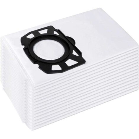 Vtizikl lot de 15 sacs d'aspirateur pour kärcher 2.863-006.0 sacs filtrants en non-tissé 487 wd4 wd5 wd6 wd5p wd6p premium mv4 mv5 mv6 sacs filtrants pour aspirateur humide et sec