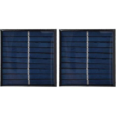 Vtizikl Lot de 2 mini panneaux solaires portables, cellules encapsulées, époxy, flexibles, à monter soi-même, 0,7 W, 5 V, 0 à 140 mA