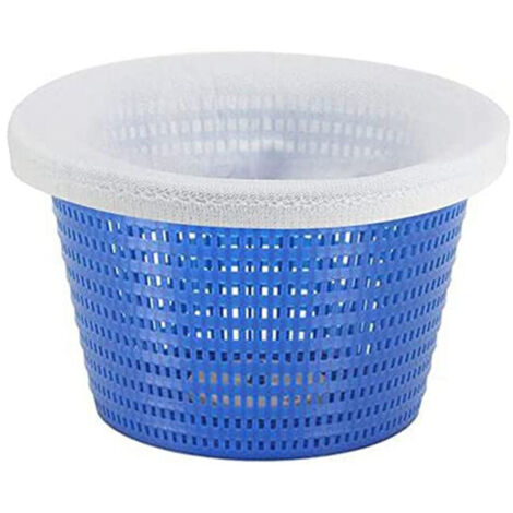 Vtizikl Lot de 20 chaussettes filtrantes pour écumoire de piscine, chaussettes filtrantes en nylon élastique, chaussettes filtrantes pour écumoire de piscine pour retenir le pollen, les feuilles et le