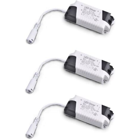 Vtizikl Lot de 3 transformateurs de commande CC  18-24 W, entrée multitension 85-265 V CA 50/60 Hz, sortie 36-72 V CC 240-260 mA. Convient pour le remplacement des spots encastrés et autres dispositif