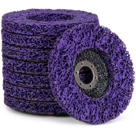 Vtizikl Lot de 5 disques de nettoyage pour meuleuses d'angle, CSD, grain grossier, diamètre : 125 mm, violet