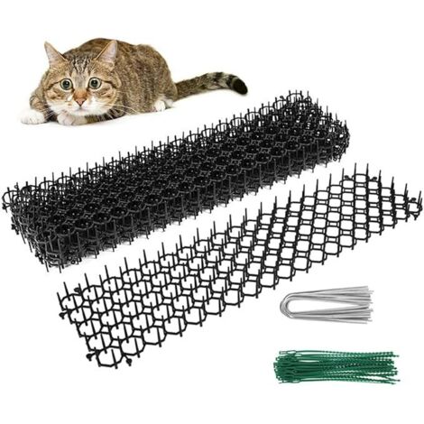 Vtizikl Lot de 6 Tapis Anti Chat avec Pointes, 4914 cm Pic Anti Chat Repousse Tapis Répulsif Chat Puissant Chat Exterieur Tapis Anti Chien avec Epine, Tapis Dissuasif pour Chat Barriere Anti Chat Exte