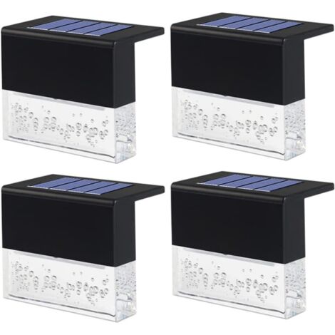 Vtizikl lumières de jardin lumières solaires, lampes murales à énergie solaire imperméable, lampe de pont solaire à LED, étage d'escalier, lampe de clôture de jardin, lumière solaire LED