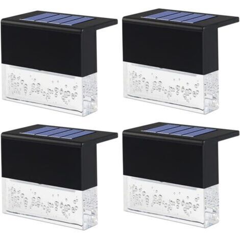 Vtizikl lumières de jardin lumières solaires, lampes murales à énergie solaire imperméable, lampe de pont solaire à LED, étage d'escalier, lampe de clôture de jardin, lumière solaire LED