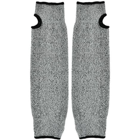 Vtizikl Manchon de Protection pour Bras, Manches Anti-coupures Manchon pour Bras de Sécurité Gants de Ttravail à Manches Lues Résistant aux Coupures pour Jardin Cuisine et Travaux Agricoles (45cm)