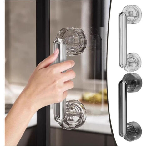 Vtizikl Maniglia Per Porta Finestre A Ventosa Diamantata Resistente Impermeabile Rimovibile -