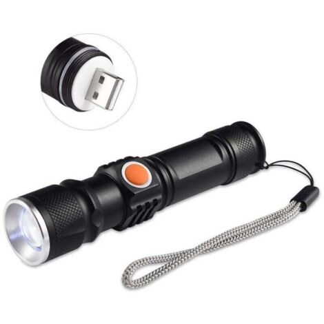 Vtizikl Mini Torcia T6 Led Tascabile Cree Zoom 3 Modalità Ricaricabile Usb Elettrica -