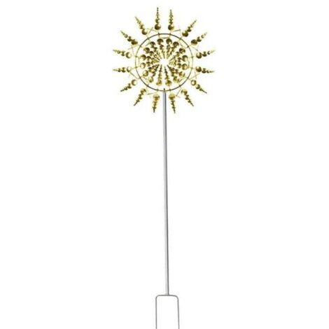 Vtizikl Molino de viento de metal único y mágico, molinillo de metal para jardín, esculturas que giran con el viento, esculturas cinéticas, decoración para patios, césped y jardines, molino de viento.