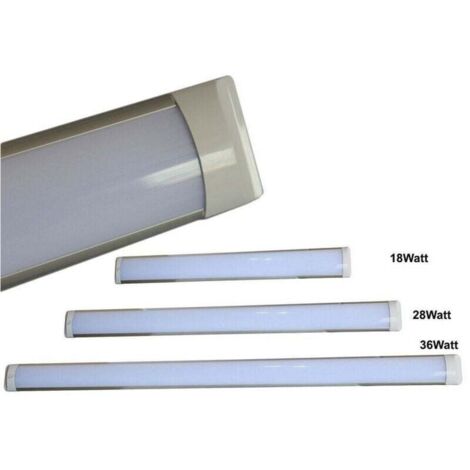 Vtizikl Neon Applique Barra Led Smd Applique Soffitto Plafoniera 18w 28w 36w Watt 6500k - 18 Watt