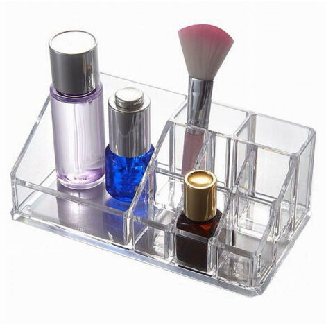 Vtizikl Organizer Box Trasparente 9 Scomparti Posti Per Trucchi Cosmetici Make Up 10248 -