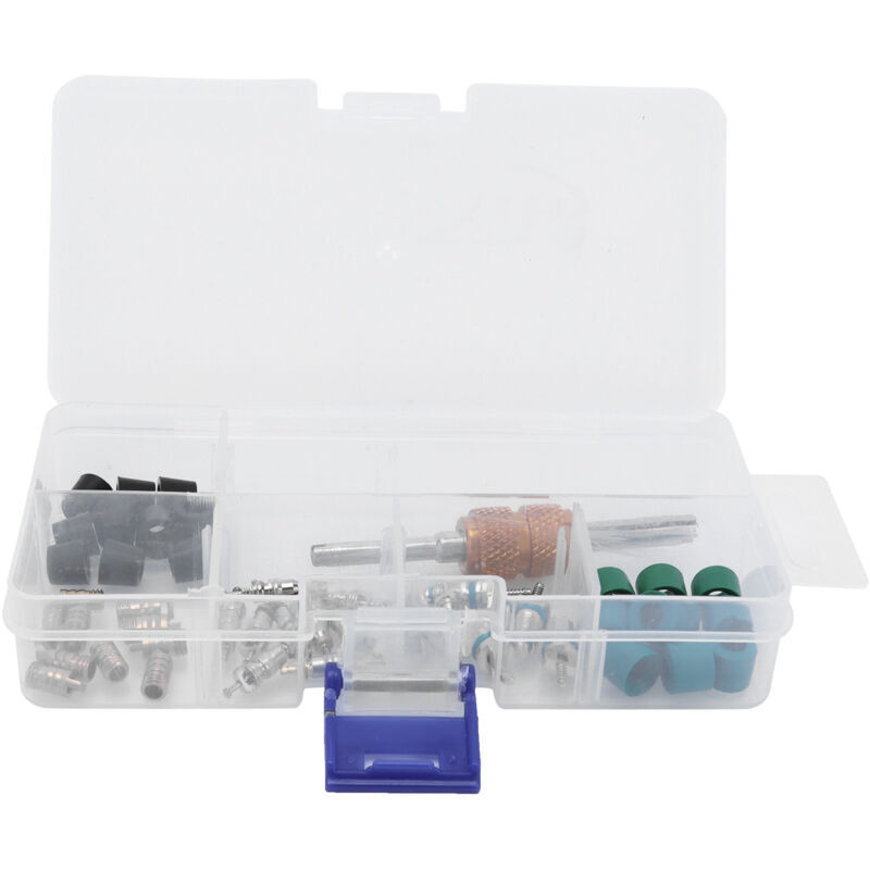 Vtizikl Outil de démontage de noyau de Valve de climatiseur, jeu de joints de réparation A/C pour R410/R22/R134a 46 pièces/ensemble.