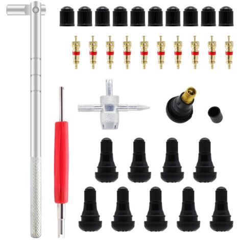 Vtizikl Outil de démontage de valve de pneu 23pcs, extracteur de noyau de valve pour le remplacement de voiture, noyau de valve 10pcs, outil de réparation de valve de pneu 4 1, outil de réparation de 