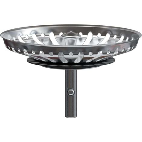 Vtizikl Panier pour Bonde d'Évier de Cuisine 80 mm - Crépine Universelle Acier Inoxydable, Bouchon Panier Pop-Up, Épingles 32 mm