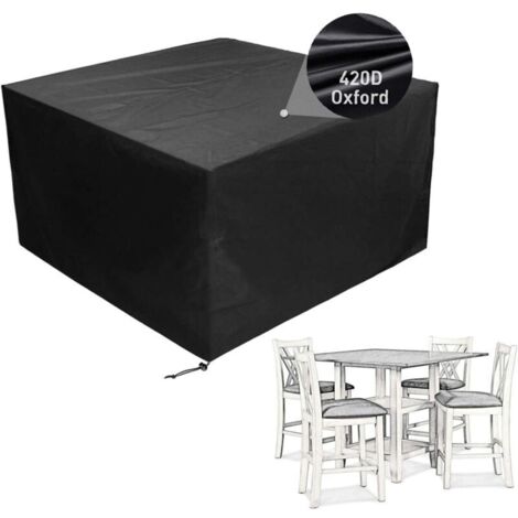 Vtizikl Patio Furniture Cover Waterproof Outdoor Sectional Sofa Set Covers, Outdoor Rectangle Table and Chair Set Covers, Dust Proof Furniture Protective Cover carré 13513574cm