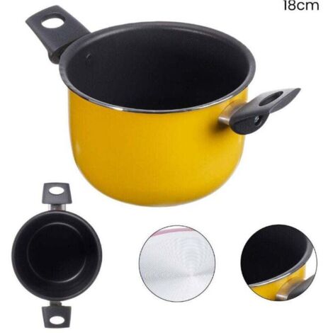Vtizikl Pentola Con Manici Antiaderente Accessori Per Cucinare Cm 14 Colori Assortiti -
