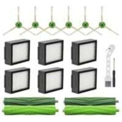 Vtizikl PièCes de Rechange pour IRobot Roomba I3 I4 I6 I7 I8 E5 E6 E7 Robot Aspirateur Brosse LatéRale Principale Filtre HEPA