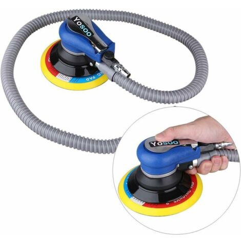 Vtizikl Polisseuse Pneumatique, 10 000RPM Pneumatique De Ponceuse d'Orbite avec Plateau de Ponçage Diamètre 150 mm pour Polissage Meulage Magasins de Carrosserie