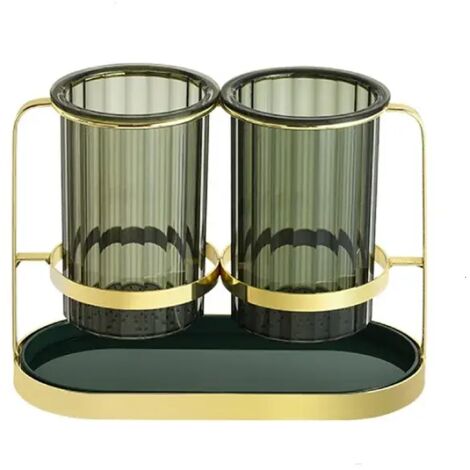 Vtizikl Porte-baguettes de stockage multifonctionnel, égouttoir à couverts de luxe, cuillère, fourchette, baguettes