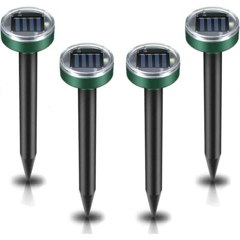 Vtizikl Professional Solar Mole Repellent, 4 Pieces Mole Repellent, Vole Repeller, Ultrasonic Pest Repeller, Solar Mole Repeller, Mole Repeller